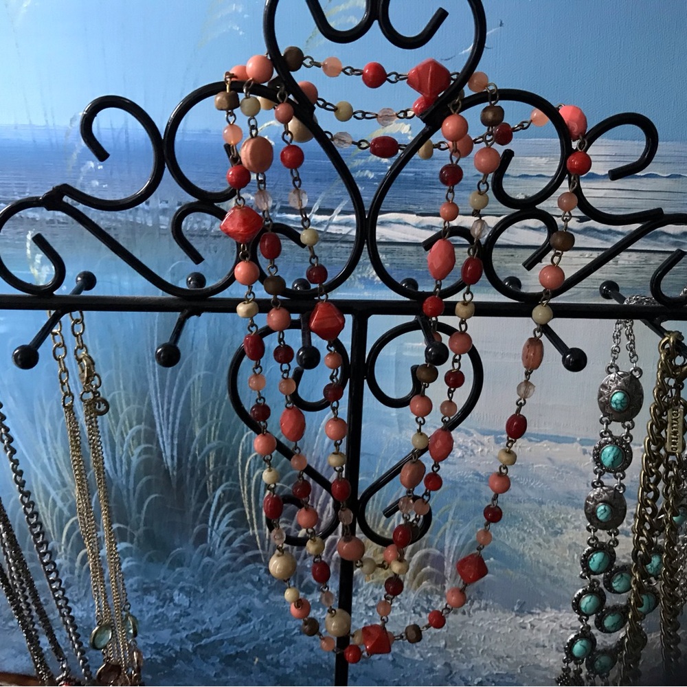 Coral beaded necklace